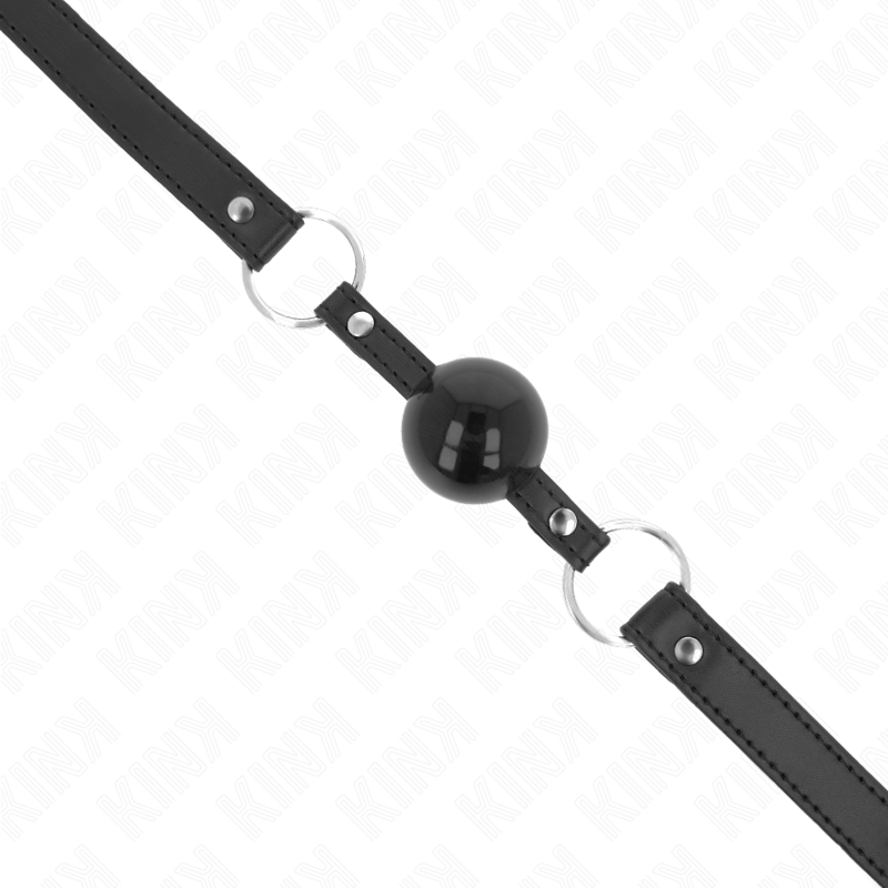 KINK - TPE BALL 4 CM GAG WITH BLACK LOCK 60 x 2 CM - My naughty haven #