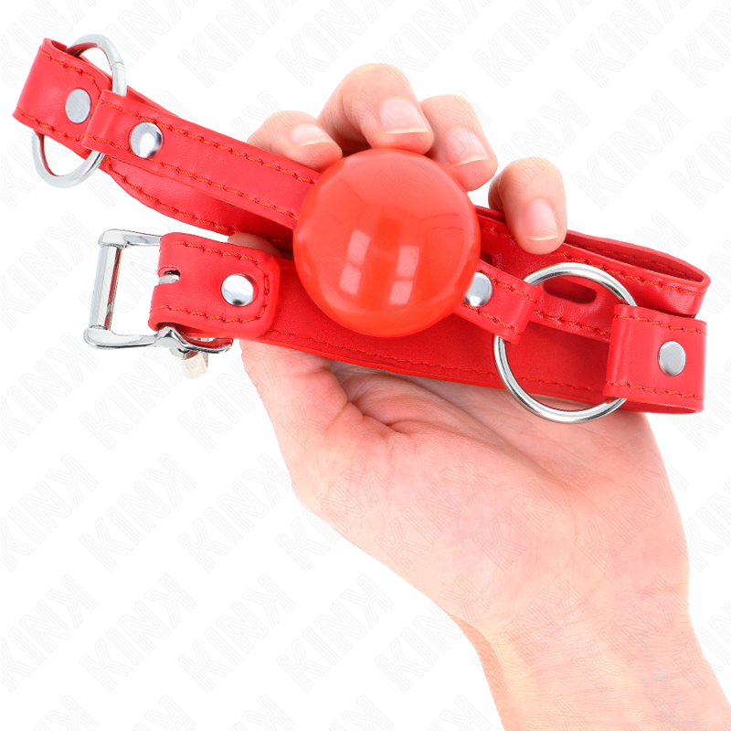 KINK - TPE BALL 4 CM GAG WITH ROJO LOCK 60 x 2 CM - My naughty haven #