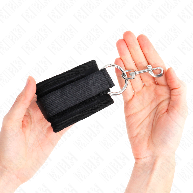 KINK - WRIST RESTRAINTS BLACK ADJUSTABLE 18-35 CM X 6 CM - My naughty haven #
