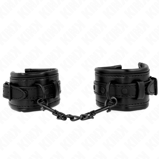 KINK - WRIST RESTRAINTS BLACK ADJUSTABLE 20-30 CM X 6 CM - My naughty haven #