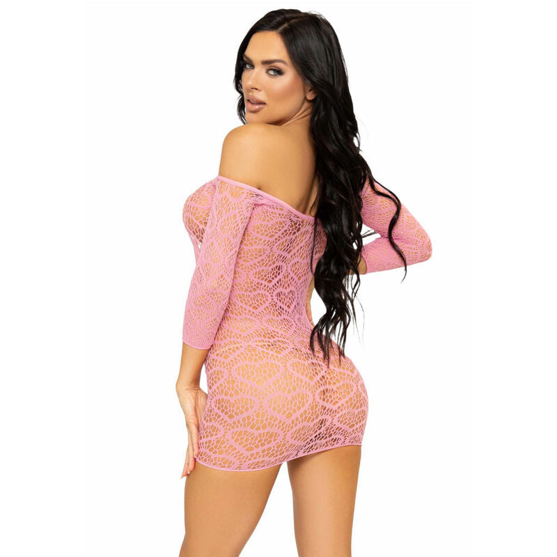 LEG AVENUE - HEART NET MINI DRESS ONE SIZE - RED - My naughty haven #