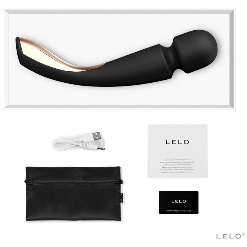 LELO - SMART MEDIUM WAND 2 BLACK MASSAGER - My naughty haven #