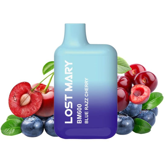 LOST MARY - BM600 НИКОТИНОВ ВЕЙПЕР 2% ЗА ЕДНОКРАТНА ЕДНОКРАТНА СИНЯ РАДА ЧЕРЕША