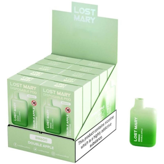LOST MARY - BM600 NICOTINE VAPER 2% DISPOSABLE DOUBLE APPLE - My naughty haven #