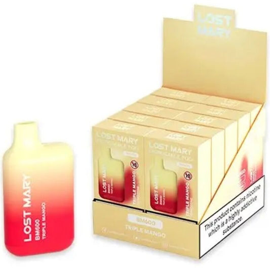 LOST MARY - BM600 NICOTINE VAPER 2% DISPOSABLE TRIPLE MANGO - My naughty haven #