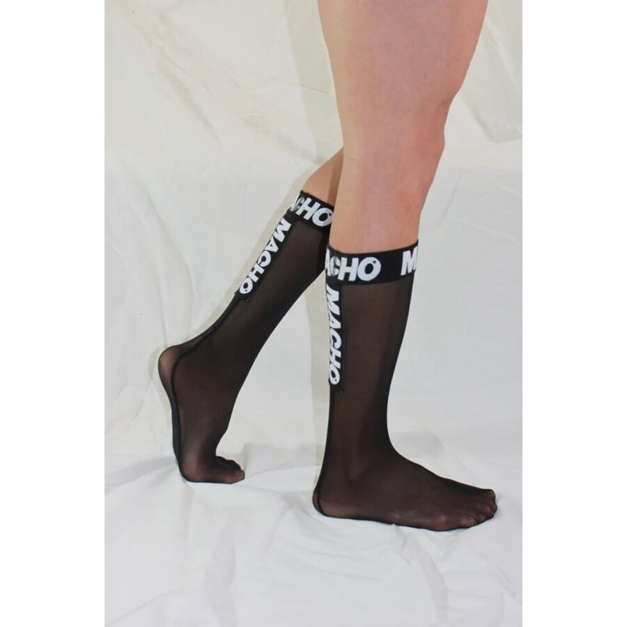 MACHO - THIN SOCKS ONE SIZE BLACK - My naughty haven #