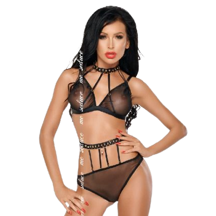 ME-SEDUCE - DOTTY SET TWO PIECES BLACK S/M - My naughty haven #