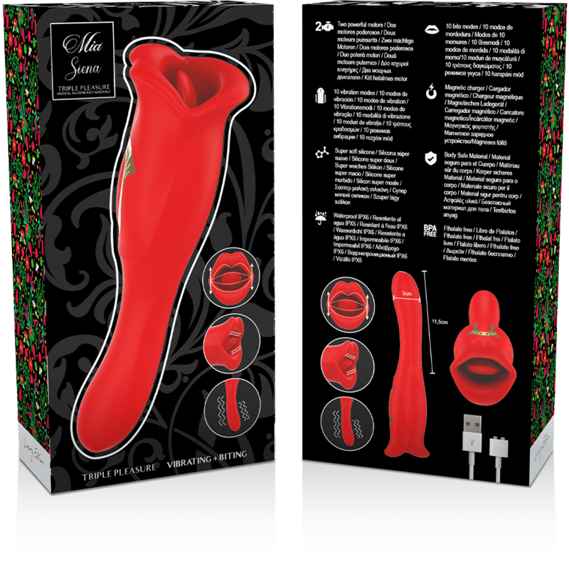 MIA - SIENA TRIPLE PLEASURE VIBRATING + BITING - My naughty haven #