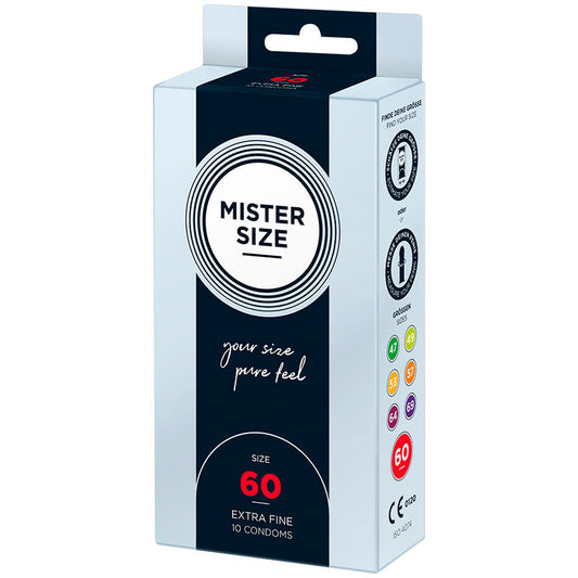 MISTER SIZE - CONDOM SIZE XL 60 MM (10 UNITS) - My naughty haven #