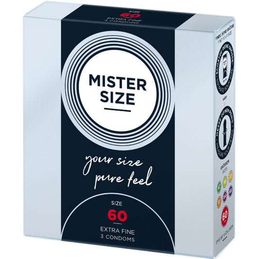 MISTER SIZE - CONDOM SIZE XL 60 MM (3 UNITS) - My naughty haven #