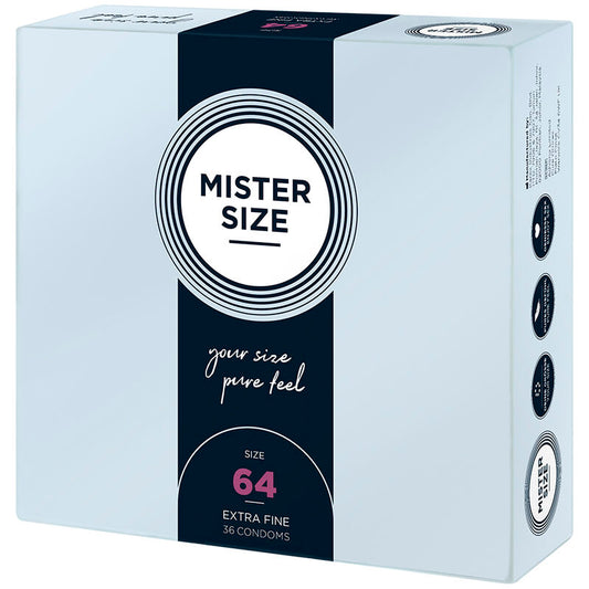 MISTER SIZE - CONDOMS SIZE XXL 64 MM (36 UNITS) - My naughty haven #