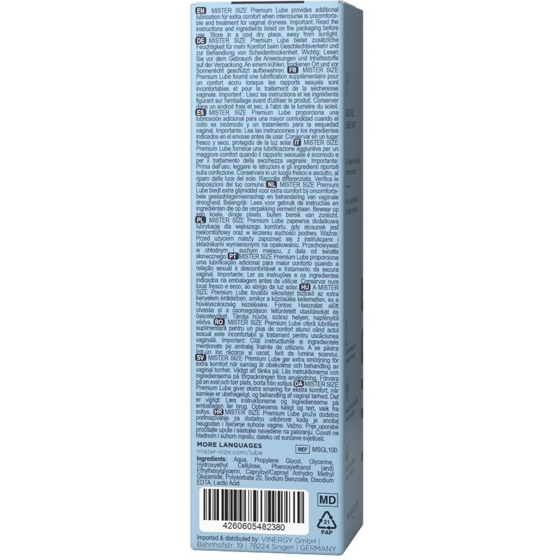MISTER SIZE - PREMIUM LUBRICANT 100 ML - My naughty haven #