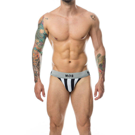 MOB - CLASSIC STRIPE WHITE JOCK SIZE L - My naughty haven #