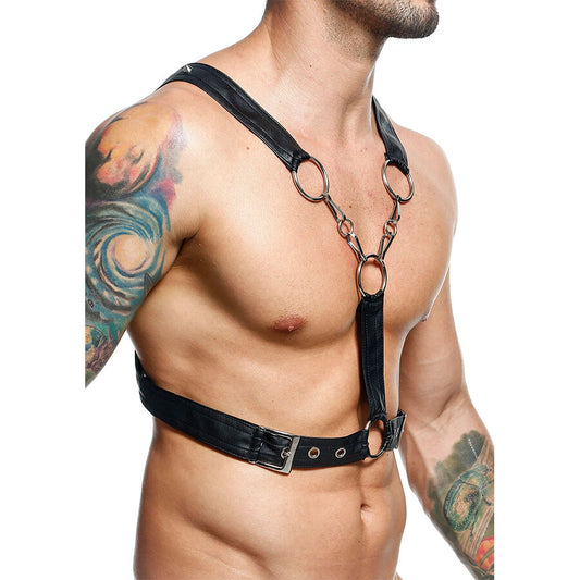 MOB - DNGEON CROSSED BLACK CHAIN HARNESS ONE SIZE - My naughty haven #