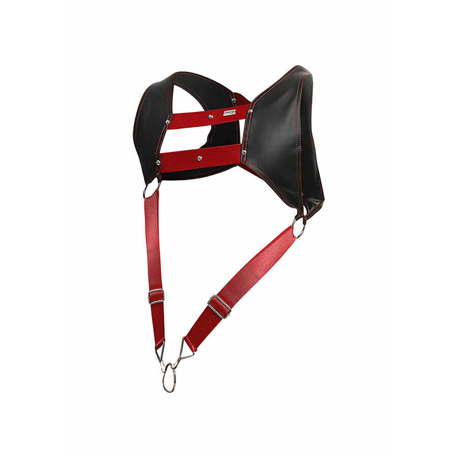MOB - DNGEON HARNESS WITH RED PENIS RING ONE SIZE - My naughty haven #