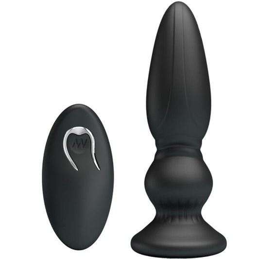 MR PLAY - POWERFUL VIBRATOR REMOTE CONTROL ANAL PLUG BLACK - My naughty haven #