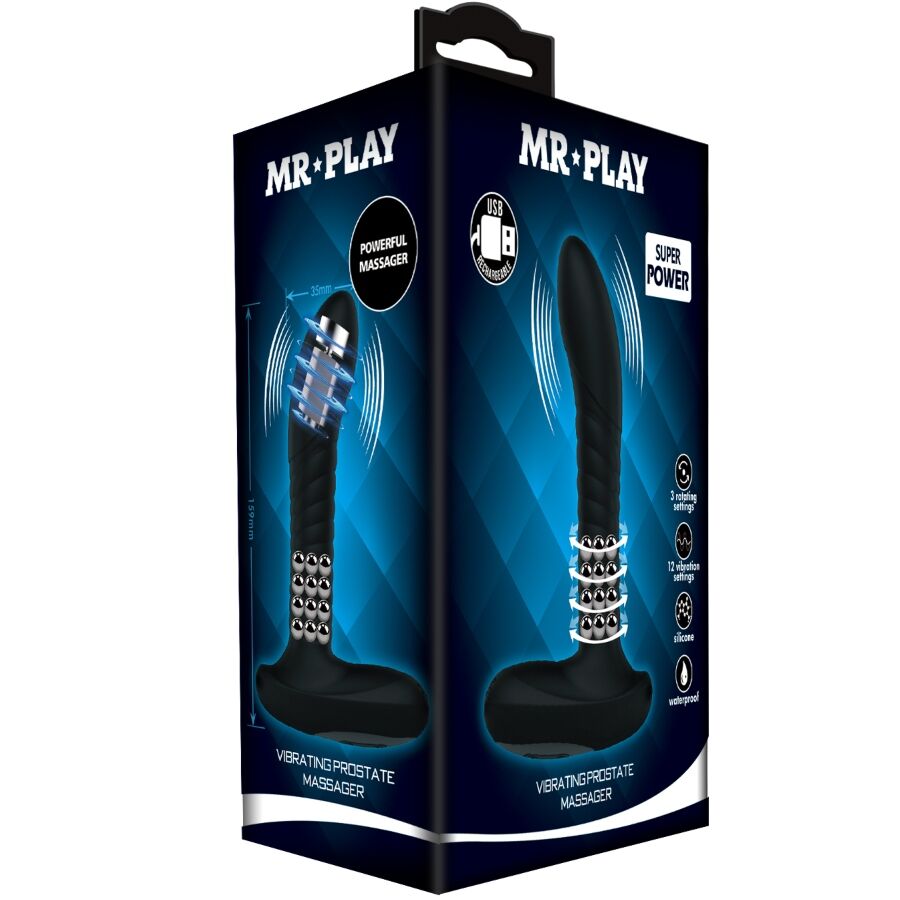 MR PLAY - PROSTATE MASSAGER WITH ROTATION AND VIBRATION - My naughty haven #