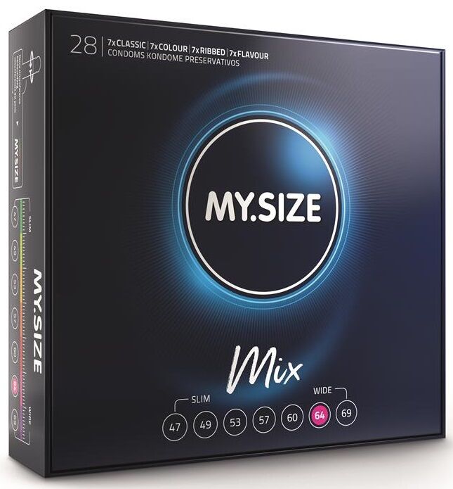 MY SIZE - MIX CONDOMS 64 MM 28 UNITS - My naughty haven #