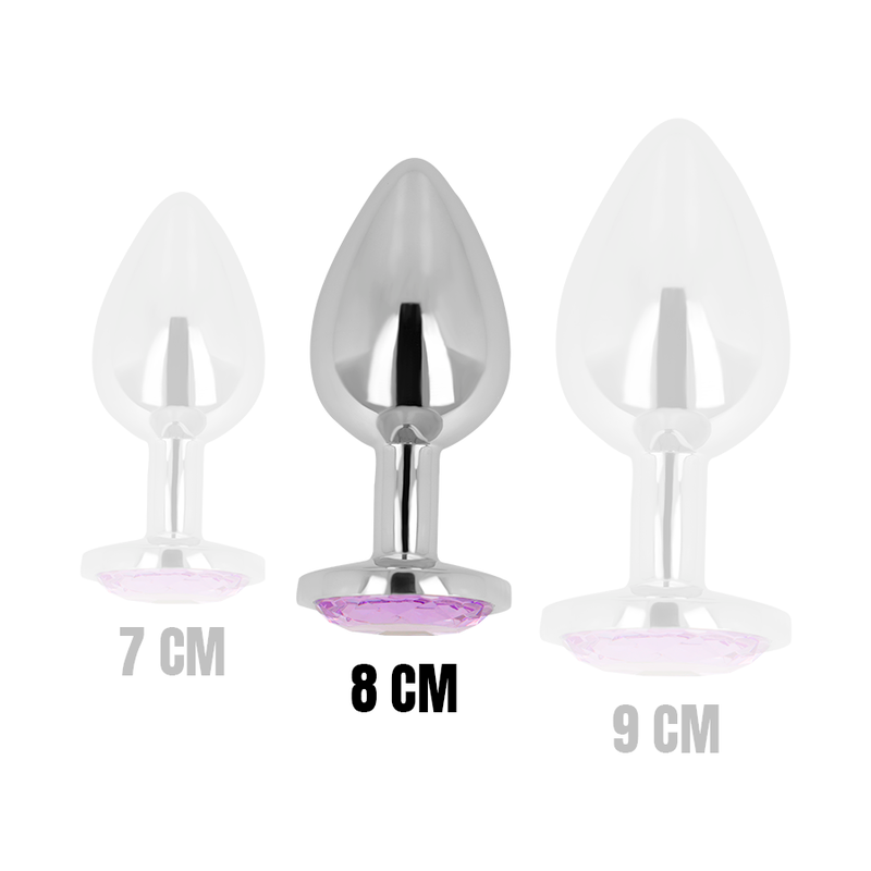 OHMAMA - ANAL PLUG WITH VIOLET CRYSTAL 8 CM - My naughty haven #