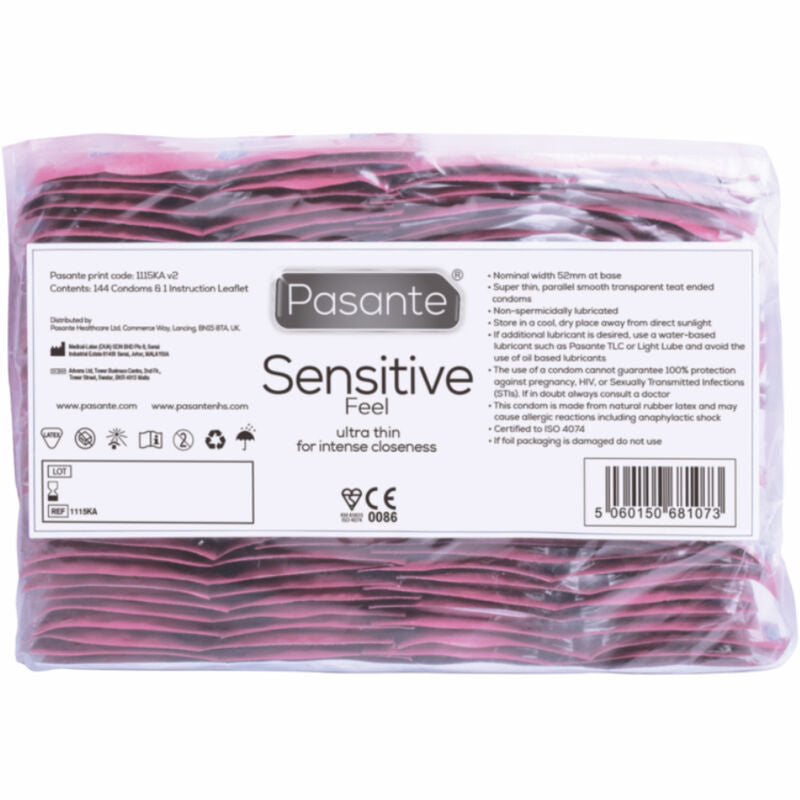 PASANTE - CONDOMS SENSITIVE BAG 144 UNITS - My naughty haven #
