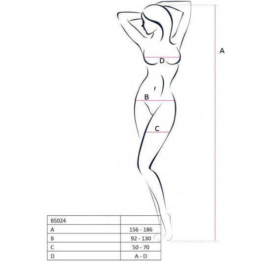 PASSION - WOMAN BS024 WHITE BODYSTOCKING ONE SIZE - My naughty haven #