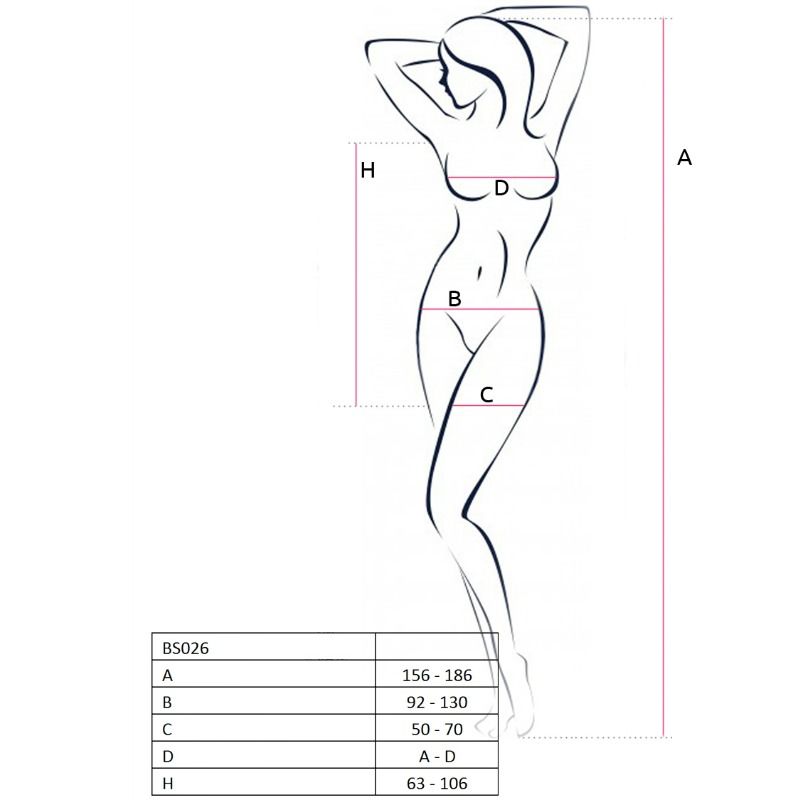 PASSION - WOMAN BS026 BLACK DRESS STYLE BODYSTOCKING ONE SIZE - My naughty haven #