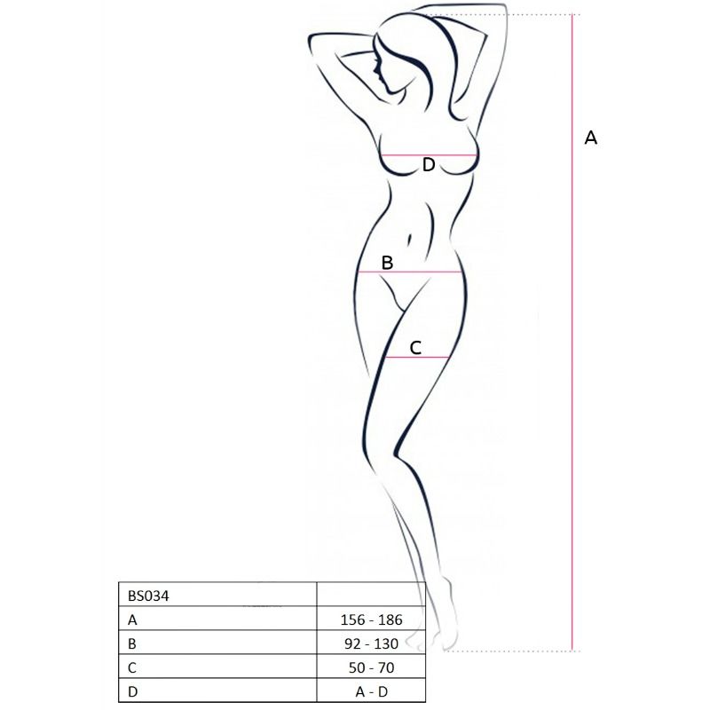 PASSION - WOMAN BS034 WHITE BODYSTOCKING ONE SIZE - My naughty haven #
