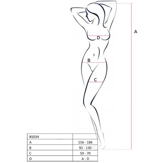 PASSION - WOMAN BS034 WHITE BODYSTOCKING ONE SIZE - My naughty haven #