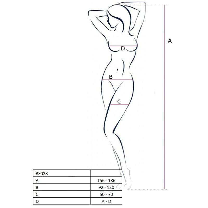PASSION - WOMAN BS038 WHITE BODYSTOCKING ONE SIZE - My naughty haven #