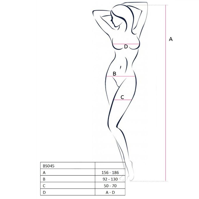 PASSION - WOMAN BS045 BODYSTOCKING BLACK ONE SIZE - My naughty haven #