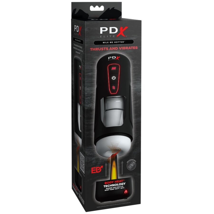PDX ELITE - MILK ME HOTTER AUTOMATIC MASTURBATOR WITH THRUSTING AND HEAT EFFECT VIBRATION - My naughty haven #