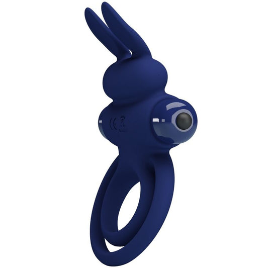 PRETTY LOVE - DAREY DOUBLE VIBRATING RING RABBIT BLUE - My naughty haven #
