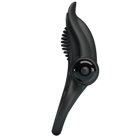 PRETTY LOVE - DOUBLE VIBRATING RING + CLITORIS STIMULATOR 10 VIBRATIONS BLACK - My naughty haven #
