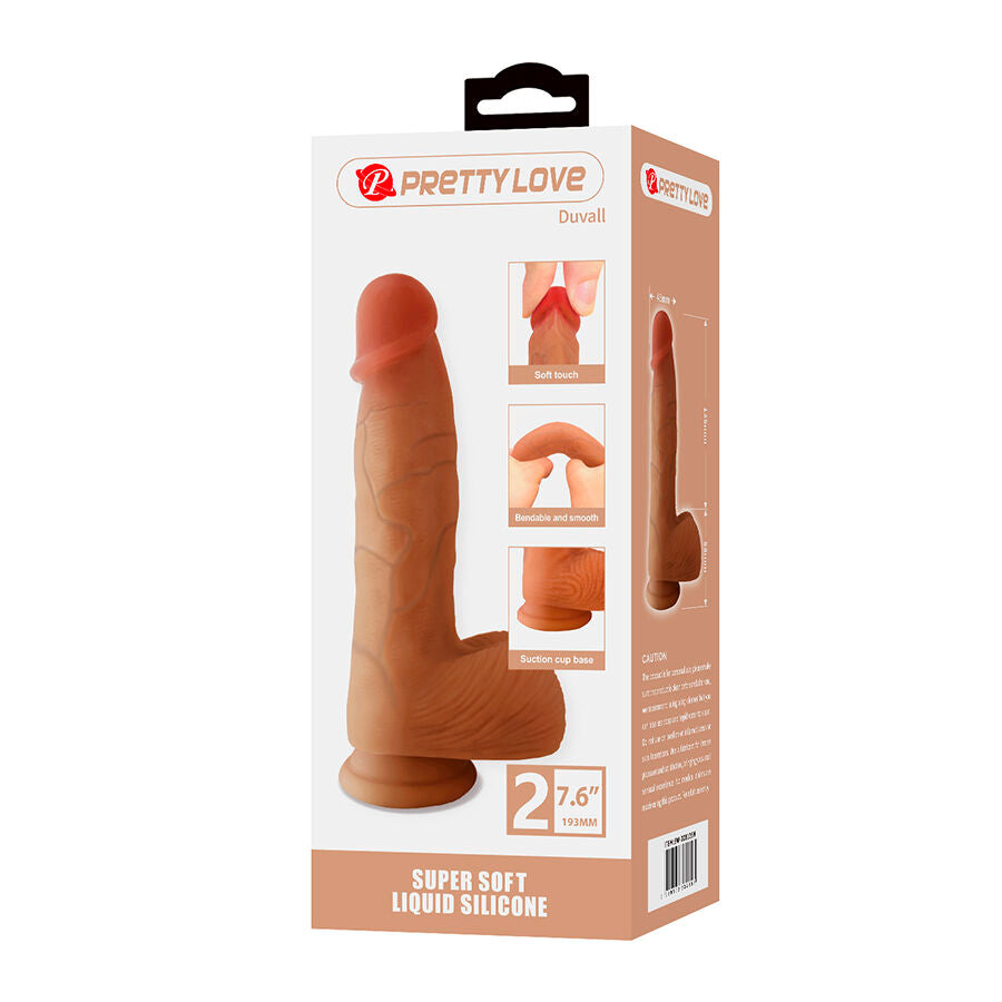 PRETTY LOVE - DUVALL REALISTIC DILDO WITH SUCTION CUP 19.3 CM -Ø- 4.5 CM - My naughty haven #