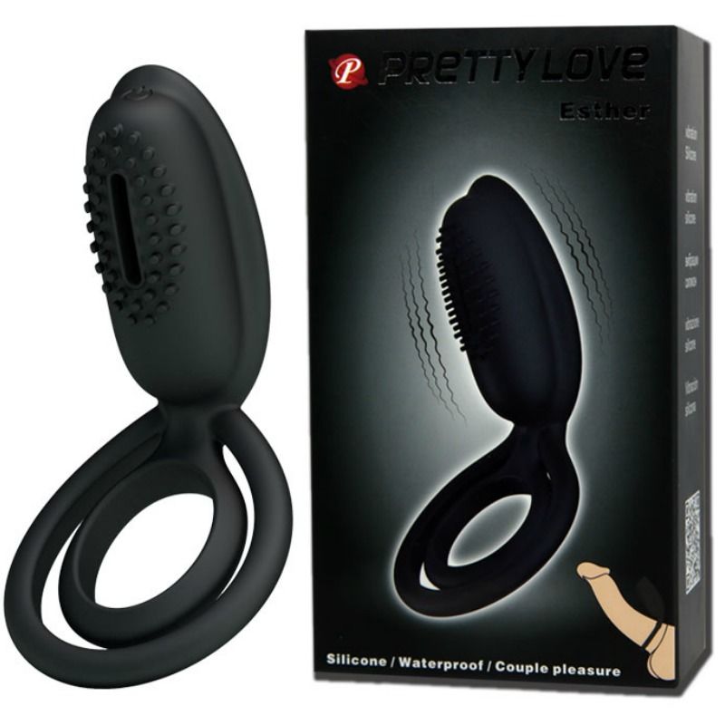 PRETTY LOVE - ESTHER VIBRATING RING WITH STIMULATOR - My naughty haven #