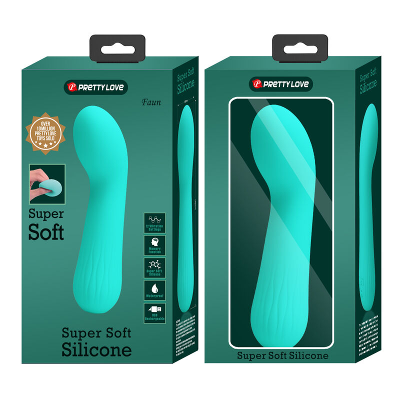 PRETTY LOVE - FAUN RECHARGEABLE VIBRATOR AQUA GREEN - My naughty haven #
