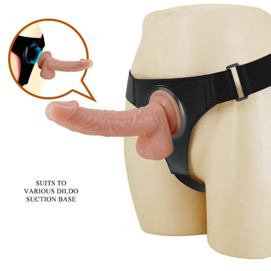 PRETTY LOVE - HARNESS BRIEFS UNIVERSAL HARNESS WITH DILDO KEVIN 19 CM NATURAL - My naughty haven #