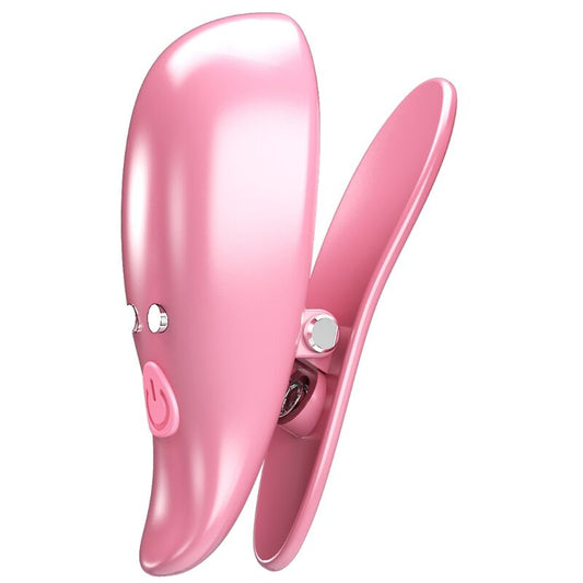 PRETTY LOVE - LEAF VIBRATING NIPPLE CLAMPS PINK - My naughty haven #
