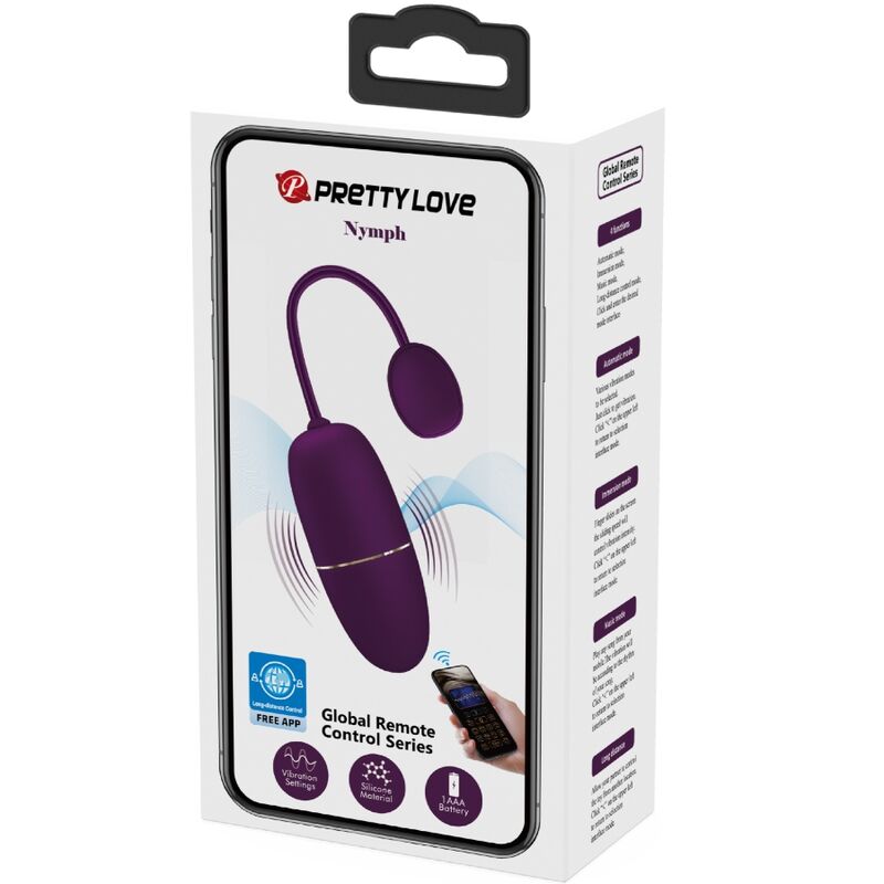 PRETTY LOVE - NYMPH VIBRATING EGG APP CONTROLLED LILA - My naughty haven #