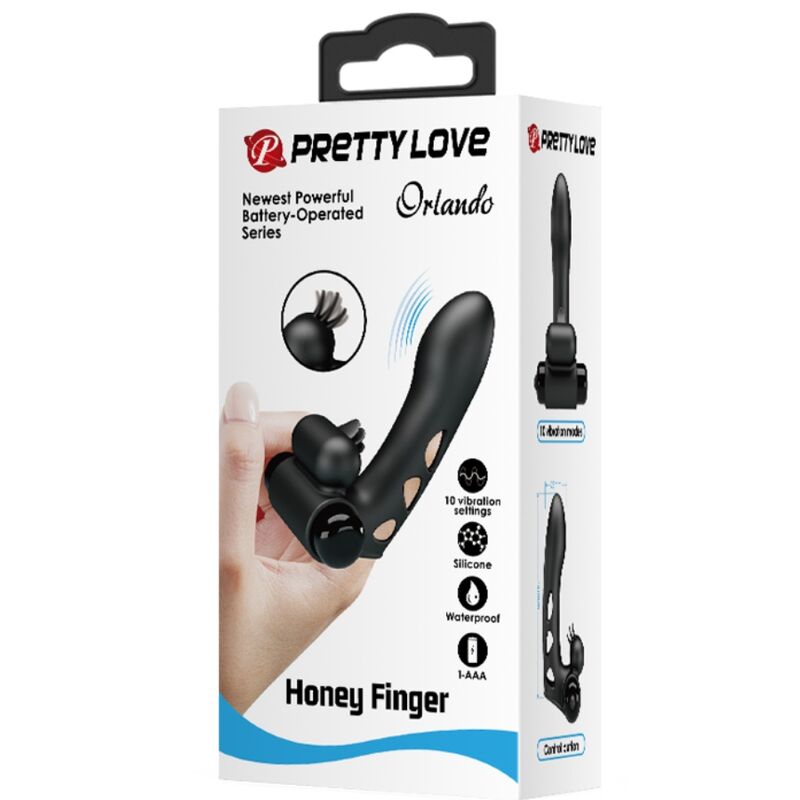 PRETTY LOVE - ORLANDO BLACK VIBRATOR FINGER COVER - My naughty haven #