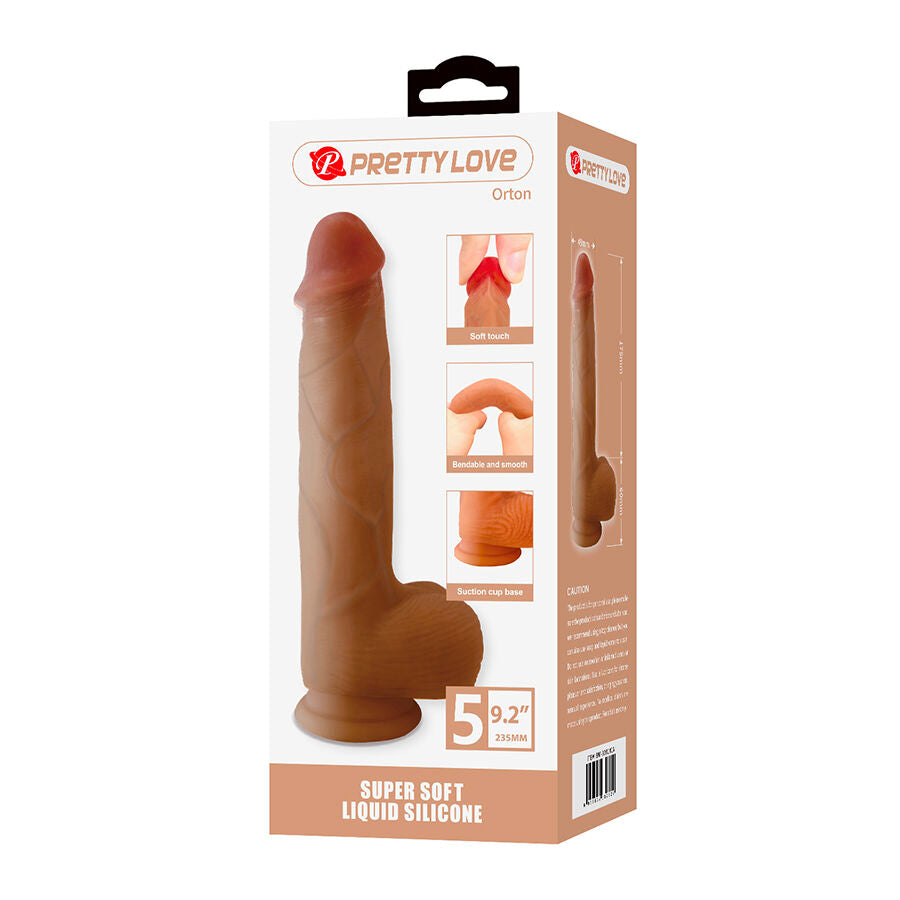 PRETTY LOVE - ORTON REALISTIC DILDO WITH SUCTION CUP 23.5 CM -Ø- 4.9 CM - My naughty haven #