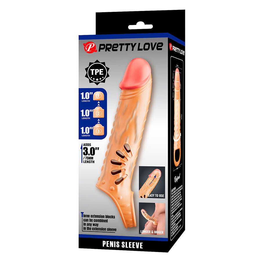 PRETTY LOVE - PENIS SLEEVE WITH EXTENDERS - My naughty haven #
