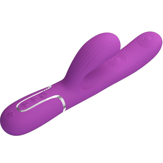 PRETTY LOVE - PERLITA 3 IN 1 MULTIFUNCTION RABBIT VIBRATOR PURPLE - My naughty haven #