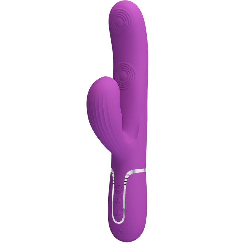 PRETTY LOVE - PERLITA 3 IN 1 MULTIFUNCTION RABBIT VIBRATOR PURPLE - My naughty haven #