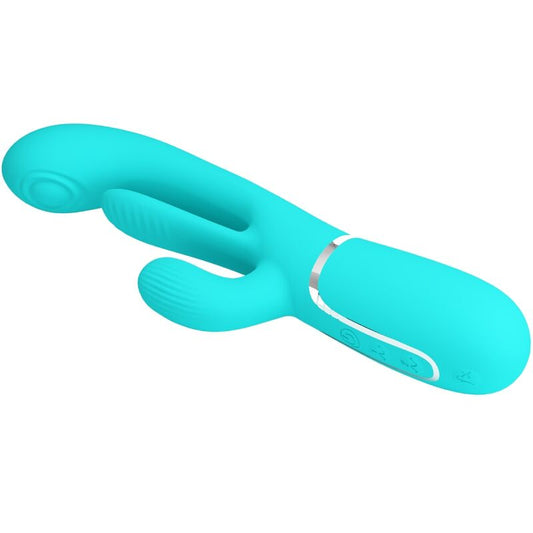 PRETTY LOVE - SHANIA TRIPLE RABBIT MULTIFUNCTION VIBRATOR 3 IN 1 BLUE - My naughty haven #