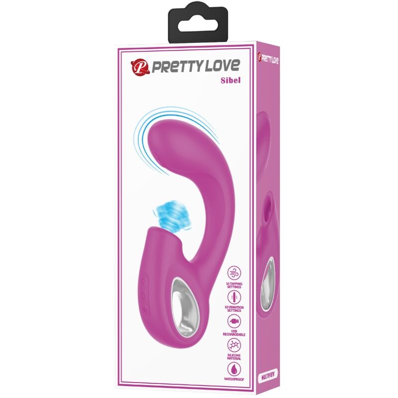PRETTY LOVE - SIBEL SIBEL G-SPOT VIBRATOR + CLITORIS STIMULATOR 10 VIBRATIONS PURPLE - My naughty haven #