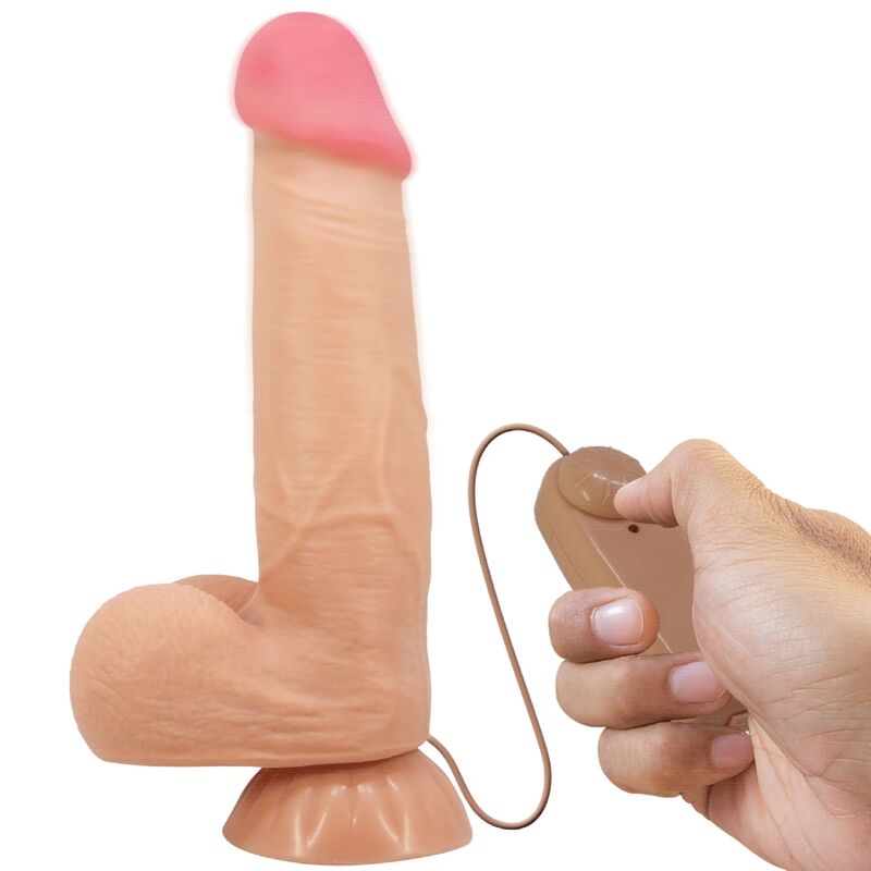 PRETTY LOVE - SLIDING SKIN SERIES REALISTIC DILDO WITH SLIDING SKIN SUCTION CUP REMOTE CONTROL FLESH 21.8 CM - My naughty haven #