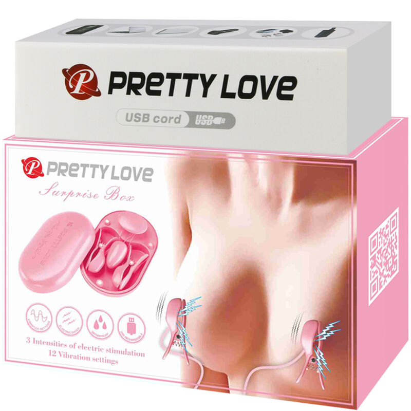 PRETTY LOVE - SURPRISE BOX PINK ELECTRO STIMULATION TWEEZERS - My naughty haven #