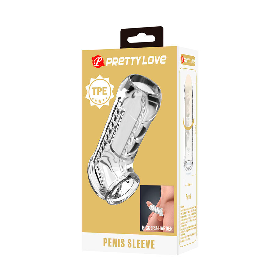 PRETTY LOVE - TRANSPARENT TEXTURED PENIS SHEATH - My naughty haven #