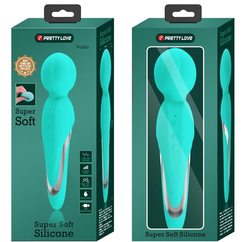 PRETTY LOVE - WALTER VIBRATOR WAND AQUA GREEN - My naughty haven #